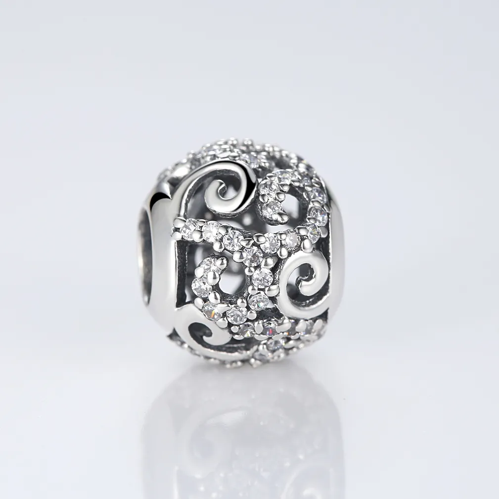Silver Pavé Charm - PANDORA Style - SCC021
